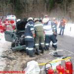 Zwei Schwerverletzte bei Verkehrsunfall auf der Buchau