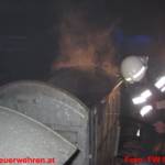 Müllcontainerbrand bei Mehrfamilienwohnhaus