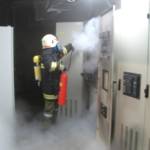 Elektroverteilerbrand mit CO² gelöscht