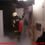 Elektroverteilerbrand mit CO² gelöscht