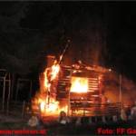 Brand einer Mauthütte