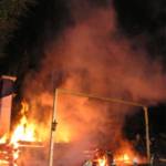 Brand einer Mauthütte