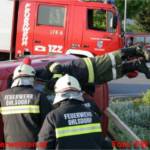 Einsatzübung Verkehrsunfall im Kreisverkehr Kleinreith