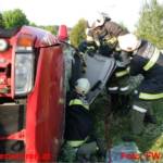 Einsatzübung Verkehrsunfall im Kreisverkehr Kleinreith