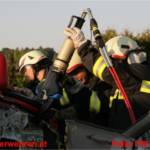 Einsatzübung Verkehrsunfall im Kreisverkehr Kleinreith