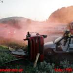 Einsatzübung Verkehrsunfall im Kreisverkehr Kleinreith