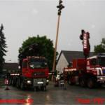 Maibaum in Ohlsdorf bei Sturm beschädigt und umgelegt