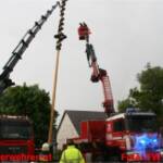 Maibaum in Ohlsdorf bei Sturm beschädigt und umgelegt