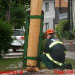 Maibaum in Ohlsdorf bei Sturm beschädigt und umgelegt