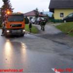 Pick Up bei Unfall auf Dach gelandet