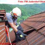 Dachstuhlbrand nach Blitzschlag