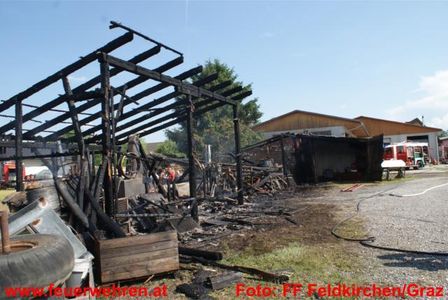 FF Feldkirchen bei Graz: Wirtschaftsgebäudebrand