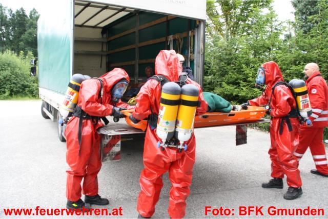 BFK Gmunden: Großübung in Entsorgungsbetrieb