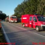 Brand einer Selche und eines Holzstoßes