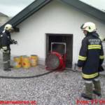 Großer Atemschutzeinsatz bei Glimmbrand in Tischlerei-Silo