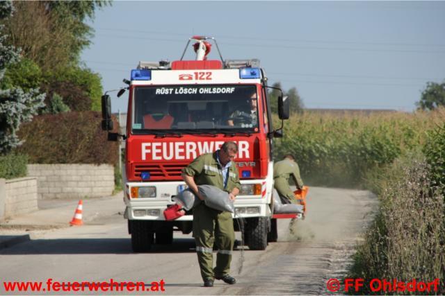 FF Ohlsdorf: Zwei Kilometer lange Ölspur beseitigt