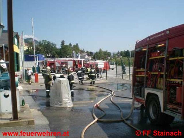 FF Stainach: Brandeinsatz im H&H Pellets-Werk
