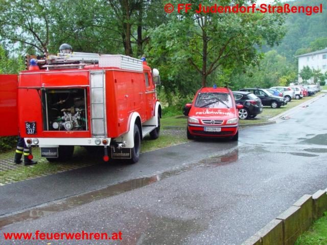 FF Judendorf-Straßengel: Hochwasser nach schwerem Unwetter