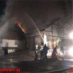 13 Feuerwehren kämpfen gegen Großbrand in Obersdorf