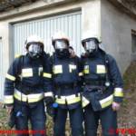 Übung Wirtschaftsgebäude in Flammen