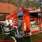 Übung Wirtschaftsgebäude in Flammen