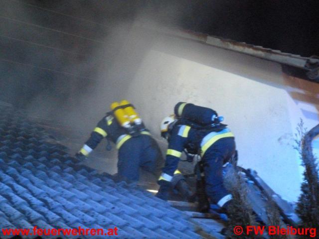 Lagerhallenbrand in Ebersdorf bei Bleiburg