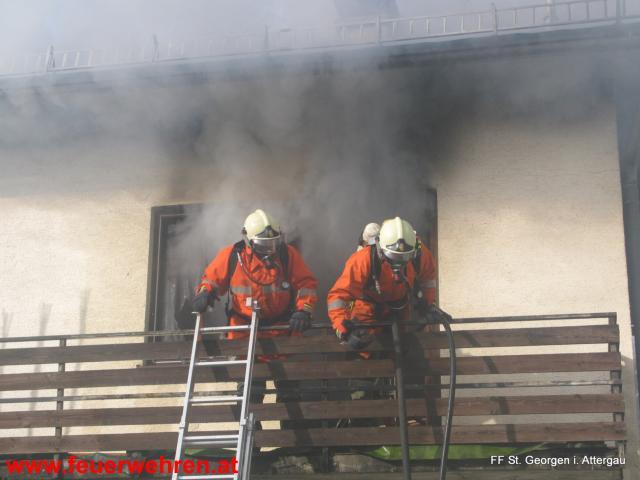 Wohnhausbrand in der Attergaustraße