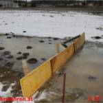 Überflutung durch Scheeschmelze - Materialschlacht in Ehrenfeld