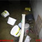 Überflutung durch Scheeschmelze - Materialschlacht in Ehrenfeld