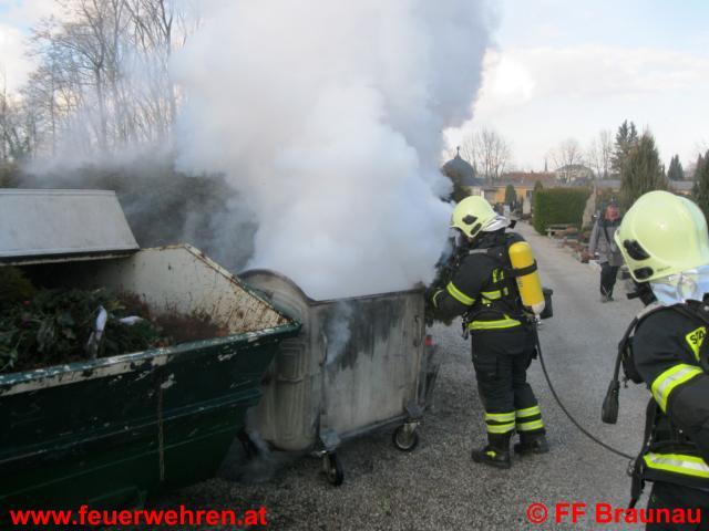 Containerbrand Friedhof Braunau