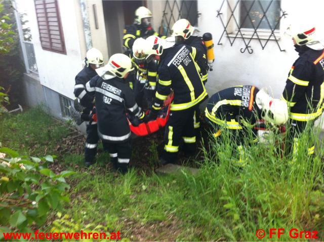 Realistische Atemschutzübung der FF Graz