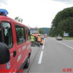 Massiver Öl-Austritt an einem LKW auf der B120a