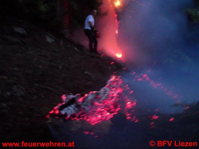 Waldbrand in Donnersbachwald