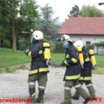 Einsatzübung mit Überraschung - Rauch aus dem Gerätehaus