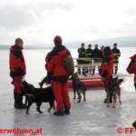 Eisrettungsübung am Moldaustausee in Tschechien mit der ÖWR Laakirchen
