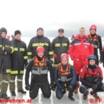 Eisrettungsübung am Moldaustausee in Tschechien mit der ÖWR Laakirchen