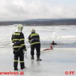 Eisrettungsübung am Moldaustausee in Tschechien mit der ÖWR Laakirchen
