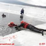 Eisrettungsübung am Moldaustausee in Tschechien mit der ÖWR Laakirchen