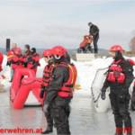 Eisrettungsübung am Moldaustausee in Tschechien mit der ÖWR Laakirchen