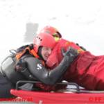 Eisrettungsübung am Moldaustausee in Tschechien mit der ÖWR Laakirchen