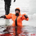 Eisrettungsübung am Moldaustausee in Tschechien mit der ÖWR Laakirchen