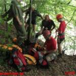 Paragleiter abgestürzt - Einsatzübung in den Traunauen mit der Bergrettung
