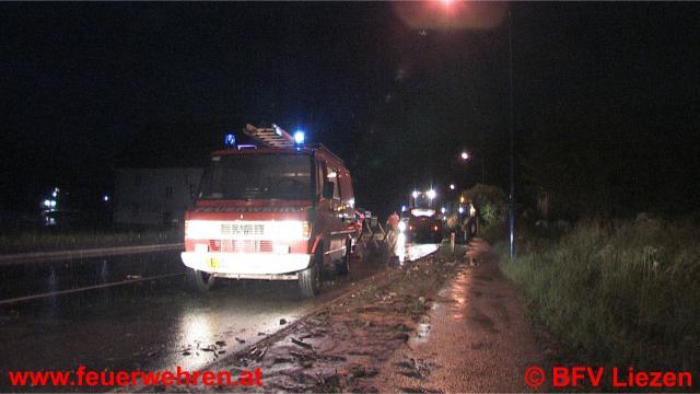 Nächtliche Unwettereinsätze im Bezirk Liezen