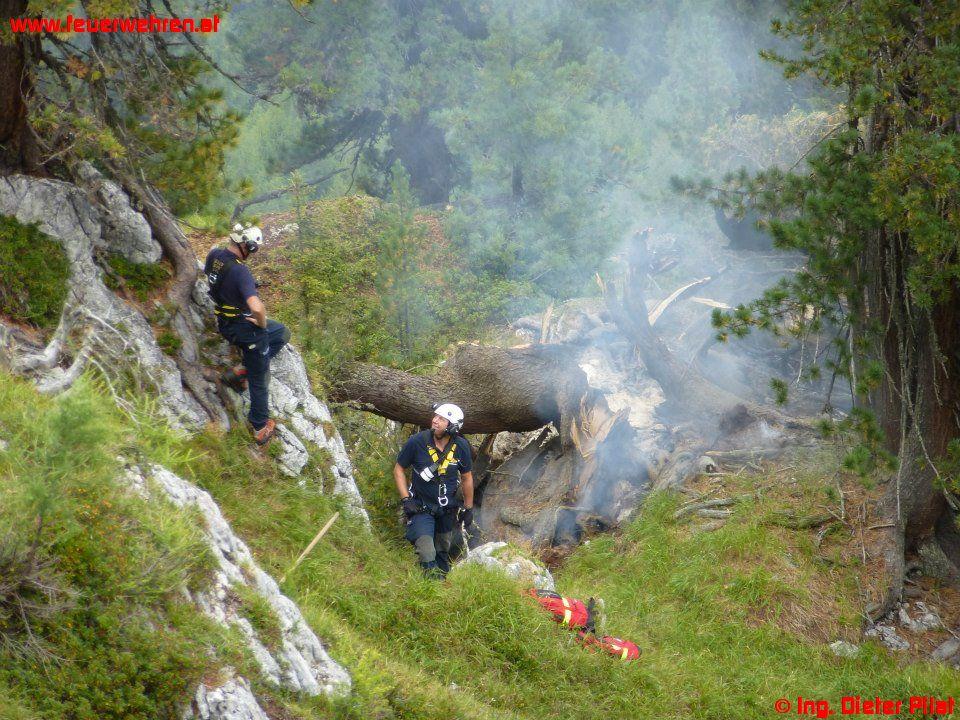 Waldbrandeinsatz auf Kammspitze bei Gröbming