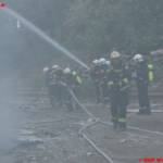 Brand in Entsorgungsbetrieb beim Alberner Hafen