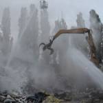 Brand in Entsorgungsbetrieb beim Alberner Hafen