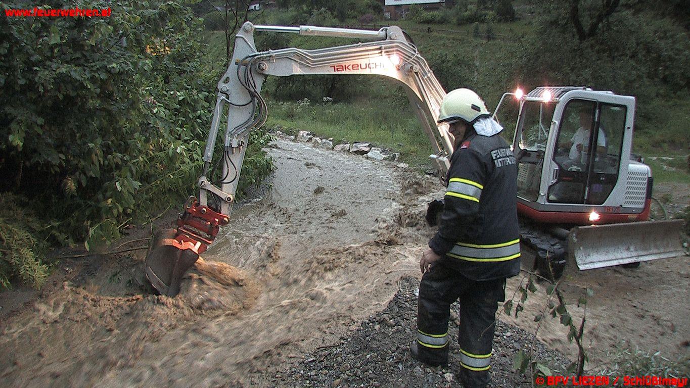 Unwettereinsätze im Bezirk Liezen