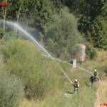 Einsatzübung in der Ohlsdorfer Reifendeponie