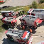 Einsatzübung in der Ohlsdorfer Reifendeponie