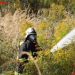 Einsatzübung in der Ohlsdorfer Reifendeponie